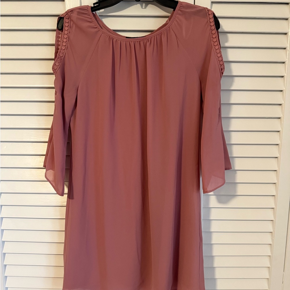 Amy Byer Mauve Cold Shoulder Dress